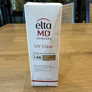 EltaMD UV Clear Tinted SPF46 Pump 1.7oz 48g Exp 03/2028 Damaged Box